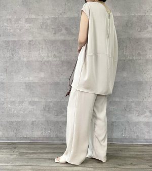 画像6: ●期間限定●ご予約5倍ポイント【2/2 LIVEアイテム】●シンプルイージータックワイドパンツ（別売トップスとセットアップ可能）（予約/3-4）