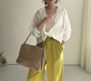 画像2: ●1日だけの超超短期販売！●ご予約5倍ポイント【2/4 LIVEアイテム】●ジョーゼットギャザーパンツ（予約/4-5）