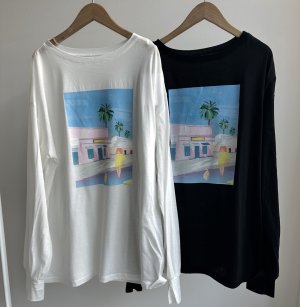 画像1: ●メーカー在庫限り●【2/13 LIVE】前後2WAYアート柄シアーロンT