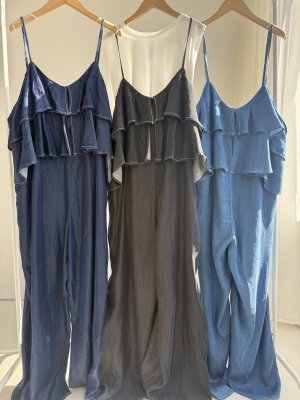 画像10: ●数量限定/メーカー在庫限り●【2/14LIVE】テンセルデニムフリルオールインワン