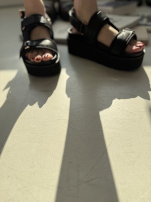 画像5: ●ご予約10倍ポイント対象●【2/14 LIVEアイテム】ベルクロストラッププラットフォームサンダル（予約/5－6月）