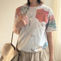 ●ご予約5倍ポイント対象【2/13 LIVE】ニュアンスプリントシアートップス（予約/5月）