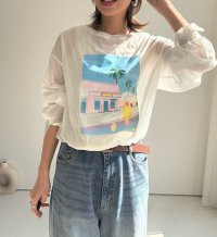 ●メーカー在庫限り●【2/13 LIVE】前後2WAYアート柄シアーロンT