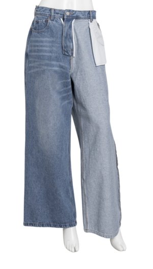 画像2: ●ご予約5倍ポイント対象【2/16 LIVE】ドッキングデザインワイドデニム（予約/4月）