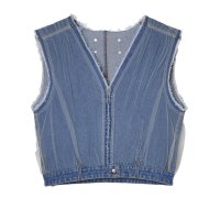 ●ご予約5倍ポイント対象【2/16 LIVE】チュールレイヤードデニムベスト（予約/4月）