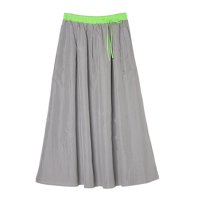 ●ご予約5倍ポイント対象【2/16 LIVE】ウエスト配色フレアスカート（予約/4月）