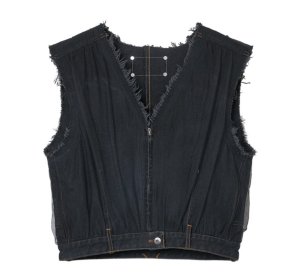 画像2: ●ご予約5倍ポイント対象【2/16 LIVE】チュールレイヤードデニムベスト（予約/4月）
