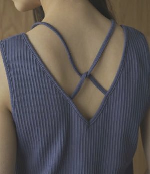 画像5: ●メーカー在庫限り●SさんからLLさんまで愛用【2/4LIVEご紹介アイテム】●バックデザインリブタンク（メーカー確認後確保）