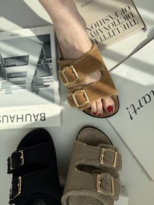 画像7: ●ご予約10倍ポイント対象●【2/27 ご紹介アイテム】Wベルトファーサンダル（予約/6-7月）