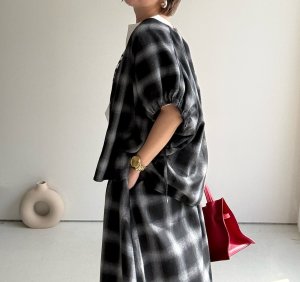 画像11: ●ご予約5倍ポイント対象●生産枠限り●【3/7 LIVEアイテム】●ドルマンスリーブチェックシャツ（メーカー確認後確保）（予約/6月）