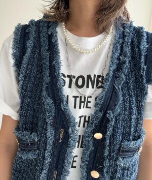 画像2: ●身長問わずおすすめ◎【3/9 LIVEアイテム】●フリンジデニムベスト（メーカー確認後確保）