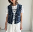 画像1: ●大大大人気‼︎追加生産決定‼︎●身長問わずおすすめ◎【3/9 LIVEアイテム】●フリンジデニムベスト（予約/4） (1)