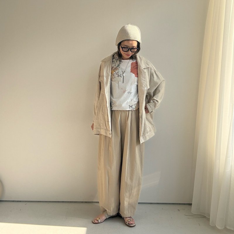 画像4: ●シルエットが可愛い【3/9LIVEアイテム】ボリュームタックパンツ (4)
