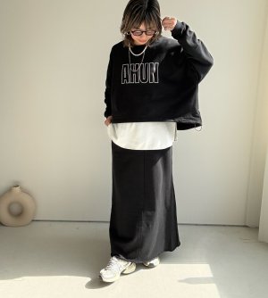 画像1: ●セットアップ可能【3/11 LIVEアイテム】●スエットロングスカート