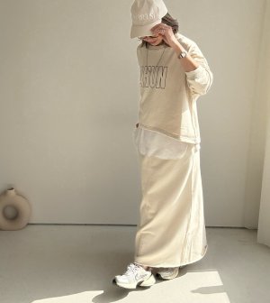 画像6: ●セットアップ可能【3/11 LIVEアイテム】●スエットロングスカート