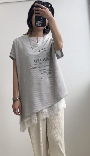 画像5: ●ご予約5 倍ポイント対象●【3/13 ayane LIVEアイテム】●裾レースアシンメトリーフレアタンク（予約/6月）