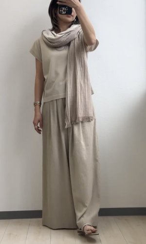 画像5: ●ご予約5倍ポイント対象●【3/13 ayane LIVEアイテム】●リネン混スラブワイドパンツ（予約/6月）