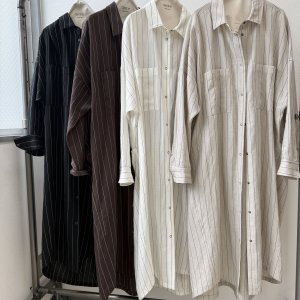 画像1: ●ご予約5倍ポイント対象●【3/13 ayane LIVEアイテム】●ピンストライプロングシャツ（予約/5-6月）