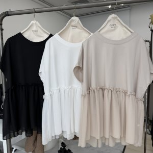 画像1: ●ご予約5 倍ポイント対象●【3/13 ayane LIVEアイテム】●シアードッキングブラウスT（予約/6月）