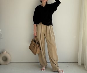 画像12: ●高身長サイズが登場!!●生産枠限り【3/16 LIVEアイテム】●さらさら春夏タックボリュームパンツ（予約）