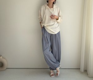 画像10: ●高身長サイズが登場!!●生産枠限り【3/16 LIVEアイテム】●さらさら春夏タックボリュームパンツ（予約）