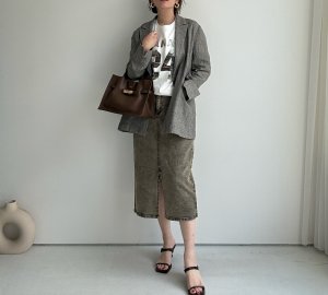 画像8: ●【3/16 LIVEアイテム】●リネンミックスブラウンチェックジャケット