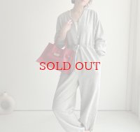 ●メーカー在庫限り【3/16 LIVEアイテム】●Vネックジップスエットジャンプスーツ（メーカー確認後確保）