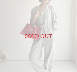 画像1: ●メーカー在庫限り【3/16 LIVEアイテム】●Vネックジップスエットジャンプスーツ（メーカー確認後確保）