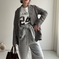 ●【3/16 LIVEアイテム】●リネンミックスブラウンチェックジャケット