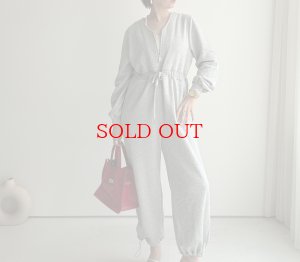 画像3: ●メーカー在庫限り【3/16 LIVEアイテム】●Vネックジップスエットジャンプスーツ（メーカー確認後確保）