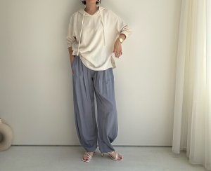 画像7: ●高身長サイズが登場!!●生産枠限り【3/16 LIVEアイテム】●さらさら春夏タックボリュームパンツ（予約）