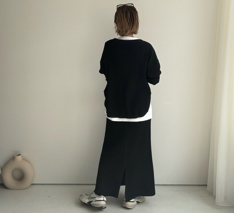 画像2: ●大人のこなれ感が素敵●セットアップ可能【3/20 LIVEアイテム】●サーマルロングスカート (2)