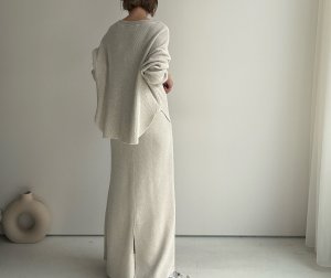 画像6: ●大人のこなれ感が素敵●セットアップ可能【3/20 LIVEアイテム】●サーマルロングスカート