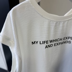 画像6: ●期間限定ご予約5倍ポイント●【3/25LIVEアイテム】さらさら素材●ベーシックロゴフレンチブラウス（予約/5月）