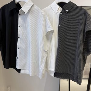 画像4: ●期間限定ご予約5倍ポイント●【3/25LIVEアイテム】アシメデザインバイカラーシャツ（予約/5月）