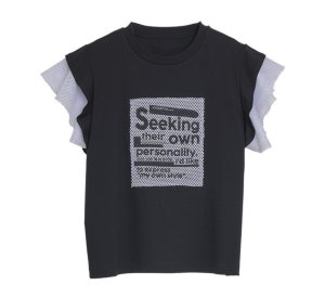 画像2: ●期間限定ご予約5倍ポイント●【3/25LIVEアイテム】メッシュ切替デザインロゴトップス（予約/5月）