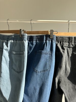 画像2: ●メーカー在庫限りで終売●【3/28 LIVEアイテム】裾が絞れる2WAYシルエット◎ストレッチジョガーデニム（メーカー確認後確保）