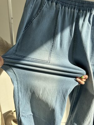 画像4: ●メーカー在庫限りで終売●【3/28 LIVEアイテム】裾が絞れる2WAYシルエット◎ストレッチジョガーデニム（メーカー確認後確保）