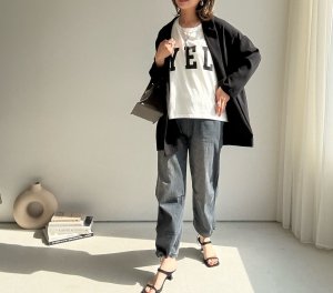 画像7: ●メーカー在庫限りで終売●【3/28 LIVEアイテム】裾が絞れる2WAYシルエット◎ストレッチジョガーデニム（メーカー確認後確保）