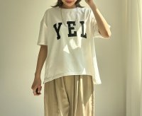 ●インしないで良い丈◎前後差ベストバランス!【3/28LIVEアイテム】YELオーバーロゴT