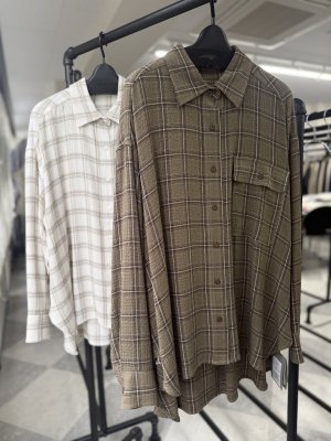 画像1: ●SALE●メーカー在庫限り●【3/31 LIVEアイテム】とろみチェックオーバーシャツ