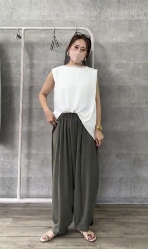 画像10: ●期間限定●生産枠に限りあり●背中のお肉をカバーする「セナ肉カバートップス【4/3LIVEアイテム】チュールパイピングトップス（予約/5-6月）