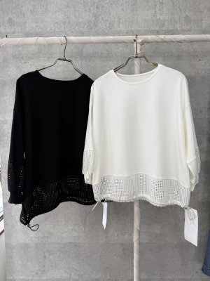 画像1: ●期間限定●ご予約5倍ポイント●【4/3LIVEアイテム】パンチング切替トップス（予約/5月）