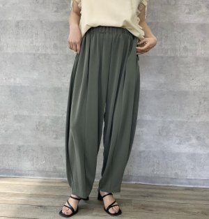 画像1: ●期間限定●ご予約5倍ポイント●ウエスト最大130cm超え⁉低身長サイズもあり◎【4/3LIVEアイテム】さらさらサルエルパンツ（予約/5月）