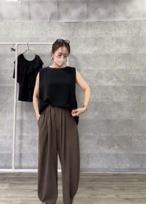 画像9: ●期間限定●生産枠に限りあり●背中のお肉をカバーする「セナ肉カバートップス【4/3LIVEアイテム】チュールパイピングトップス（予約/5-6月）