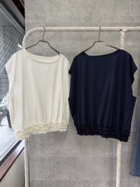 ●期間限定●ご予約5倍ポイント●【4/3LIVEアイテム】裾フリルボックスプルオーバー（予約/5-6月）