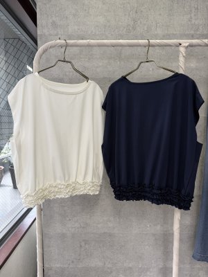 画像1: ●期間限定●ご予約5倍ポイント●【4/3LIVEアイテム】裾フリルボックスプルオーバー（予約/5-6月）