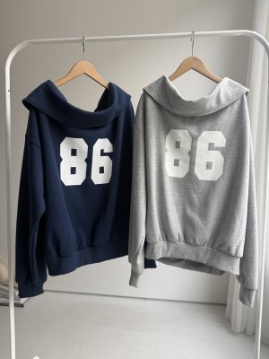 画像2: ●期間限定●生産枠に限りあり●【4/8LIVEアイテム】ナンバーロゴオフショルスエット（予約/5月）