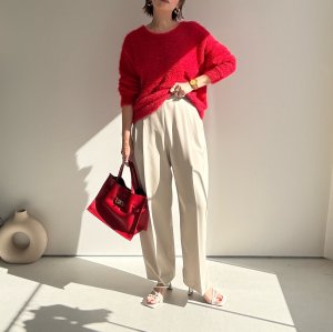 画像6: ●期間限定●ご予約10倍ポイント●【4/11LIVEアイテム】2WAYシャギーレースアップニット（予約/9-10月）