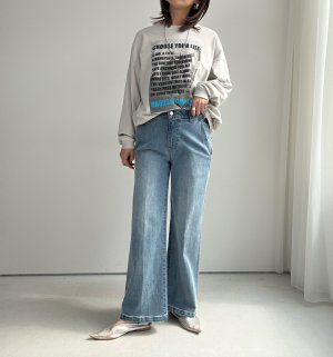 画像9: ●私たちの推しデニムに新型登場！●期間限定●ご予約10倍ポイント●【4/11LIVEアイテム】ワイドストレートデニム（予約/8-9月）